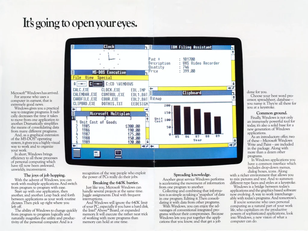 1986 年 1 月 Windows 1.0 宣传手册