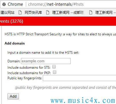 :chrome://net-internals/#hsts